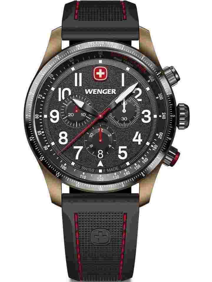 Wenger 01.0543.113 Herrenuhr Terragraph Chrono 43mm 10ATM
