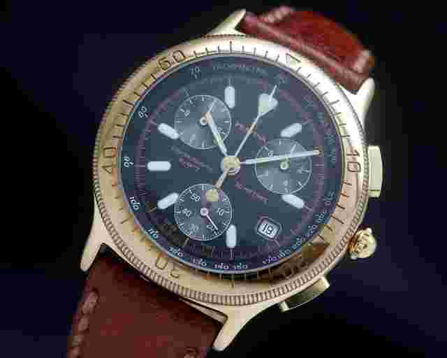 Festina New Old Stock double center counters Chronograph vintage NOS SERVICED WARRANTY Fixed bezel