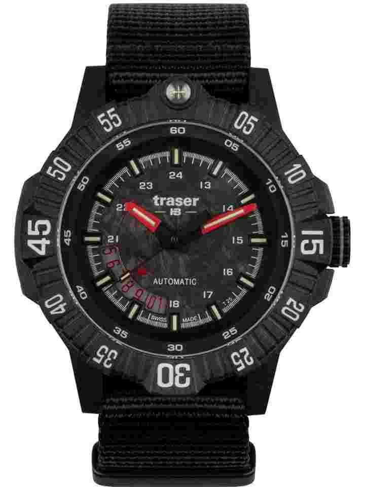 Traser H3 111355 Herrenuhr P99 A Tactical Carbon Automatik 46mm 20ATM