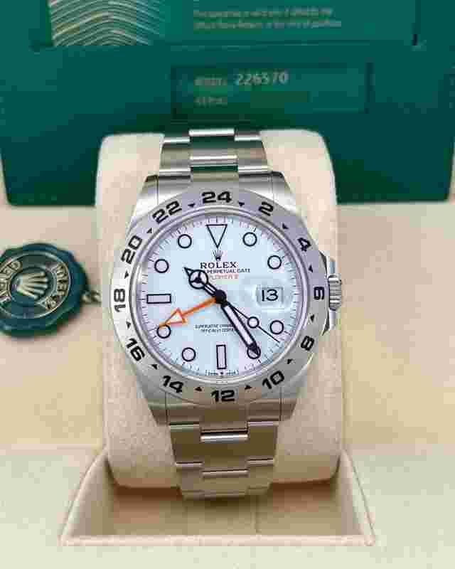 Rolex In Stock 2025 Explorer II White Dial Oyster Bracelet 