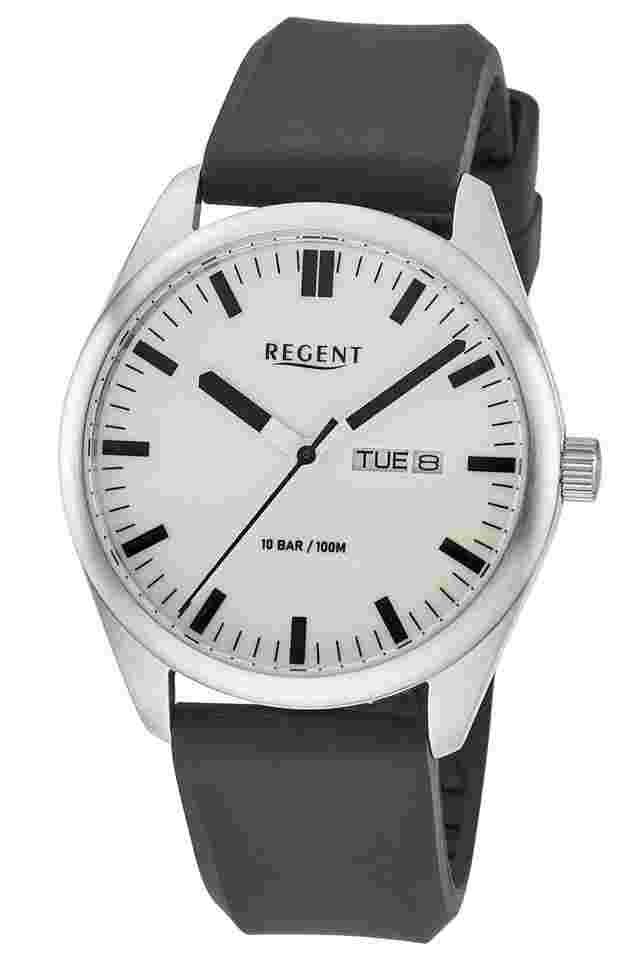 Regent F-1588 Herrenuhr Gut Ablesbar Edelstahl/Grau