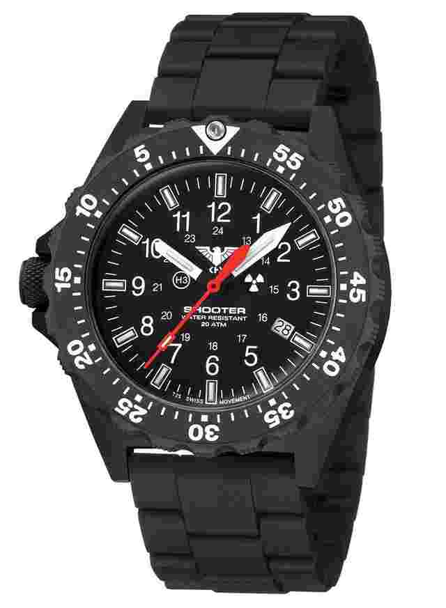 KHS SH2F.NCB Herrenuhr Quarz Shooter MKII Schwarz