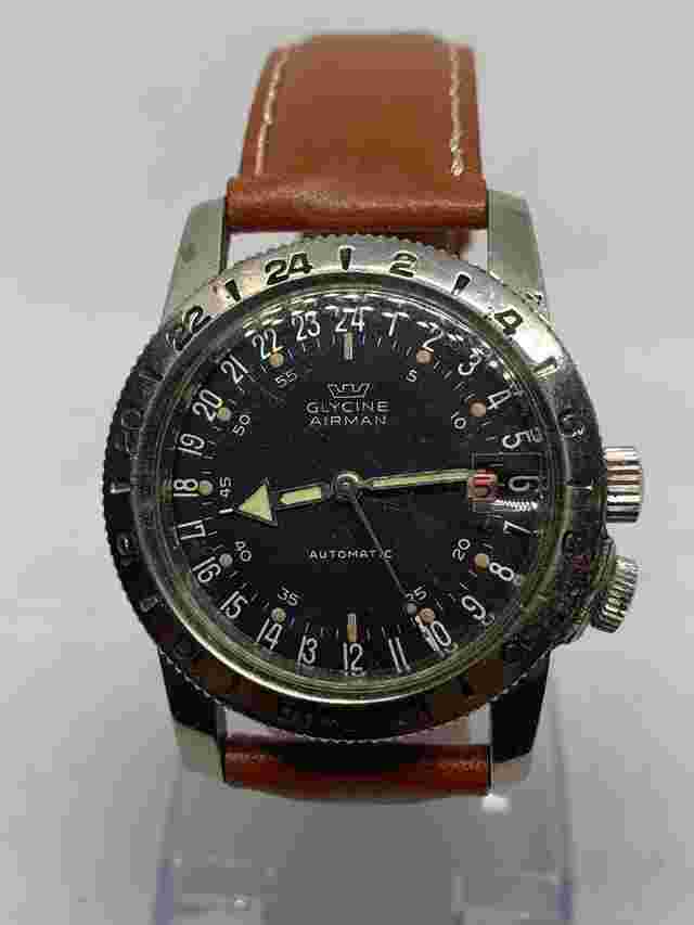 Glycine Airman Vintage Airman Automatic Stainless Steel Watch CA. 1968