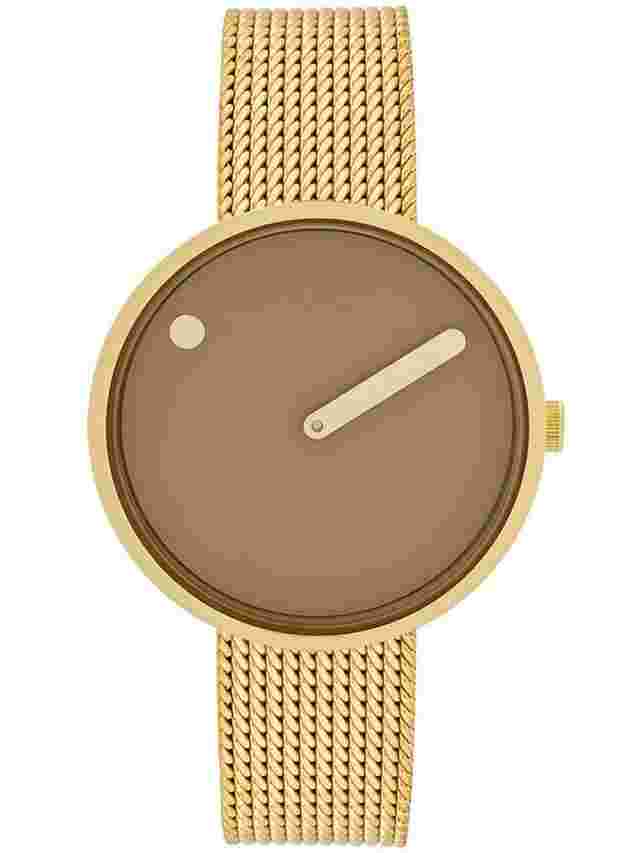 PICTO 34002-0914G Cappuccino Brown Unisex 34mm 5ATM 