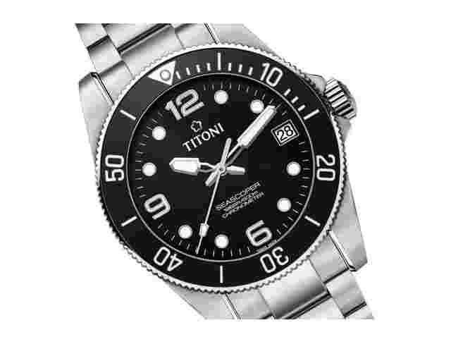 Titoni Seascoper Black New Full Set Warranty Official dealer