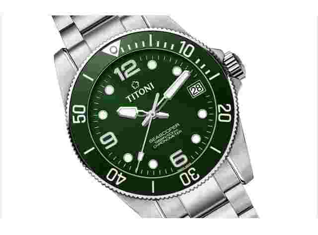 Titoni Seascoper Green New Full Set Warranty Official dealer 