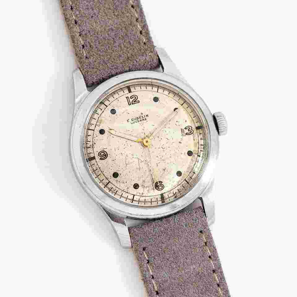 Gübelin 1950's Vintage E. Gübelin Stainless Steel Watch ( 15685)