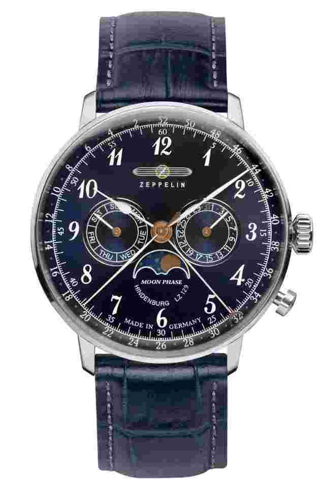 Zeppelin 7036-3 Herrenuhr LZ129 Hindenburg Mondphase