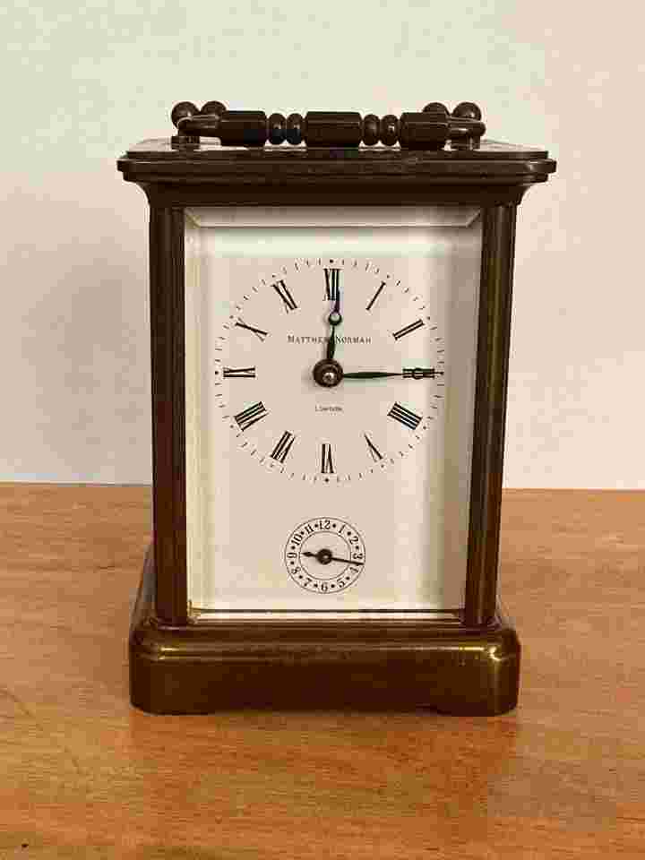 Matthew Norman Pendulette - Carriage clock brass - alarm