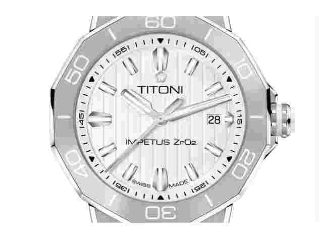 Titoni Impetus CeramTech White Steel + Extra Steel Bracelet New Full Set Warranty Official dealer