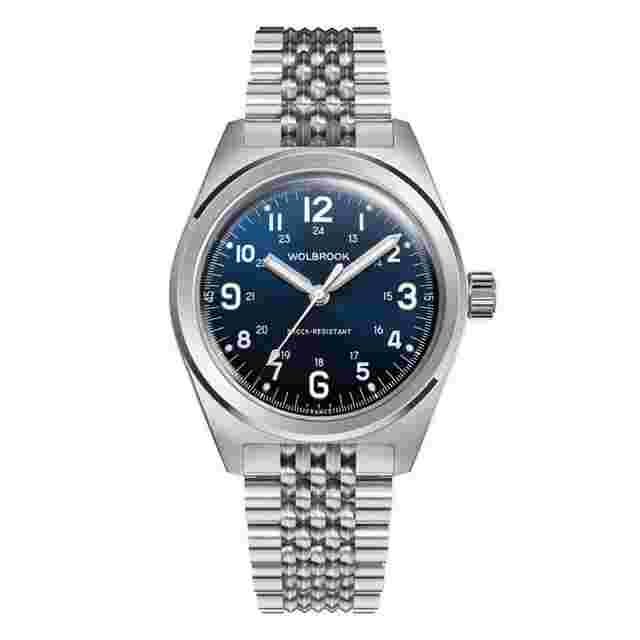 Wolbrook Montre Outrider Automatique - Bleu Sans Date 23-OA-014 