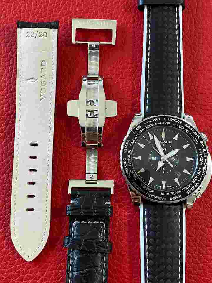 Vogard Timezoner BLACK CARD Full Set Box&Papiere aus Safe Haltung minimalste Spuren