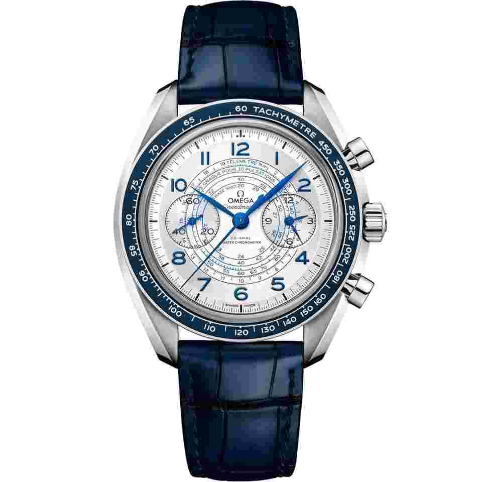 Omega Speedmaster Chronoscope Two counters Speedmaster Chronoscope Two Counters 43mm Steel on Leather Strap - 329.33.43.51.02.001