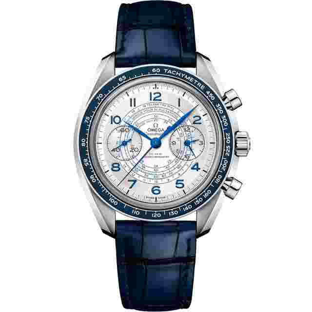 Omega Speedmaster Chronoscope Two counters Speedmaster Chronoscope Two Counters 43mm Steel on Leather Strap - 329.33.43.51.02.001
