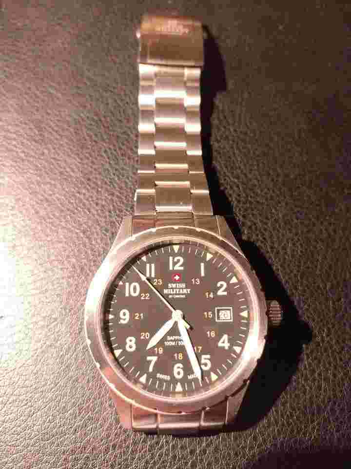 Swiss Military SM34108.01 – Classic Army Style Watch Black Steel