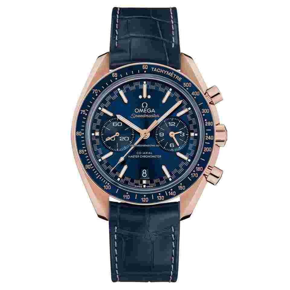 Omega Speedmaster Racing Two Counters 44.25 mm Sedna gold on leather strap - 329.53.44.51.03.001