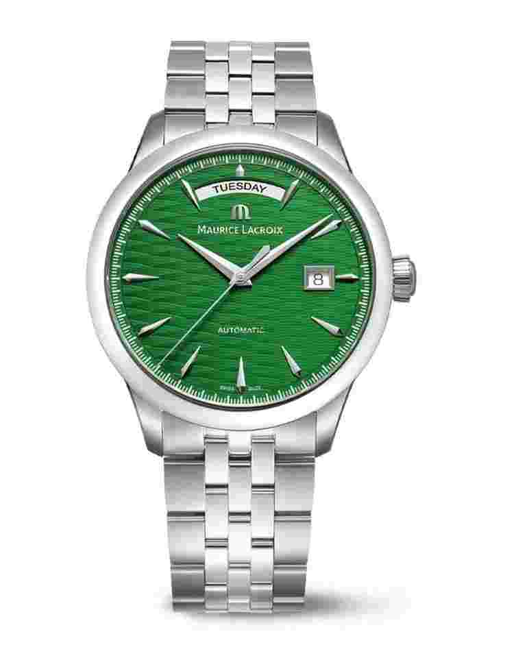 Maurice Lacroix 1975 automatic vagues du jura green 40 mm automatic watch 756058-ss002-630-1