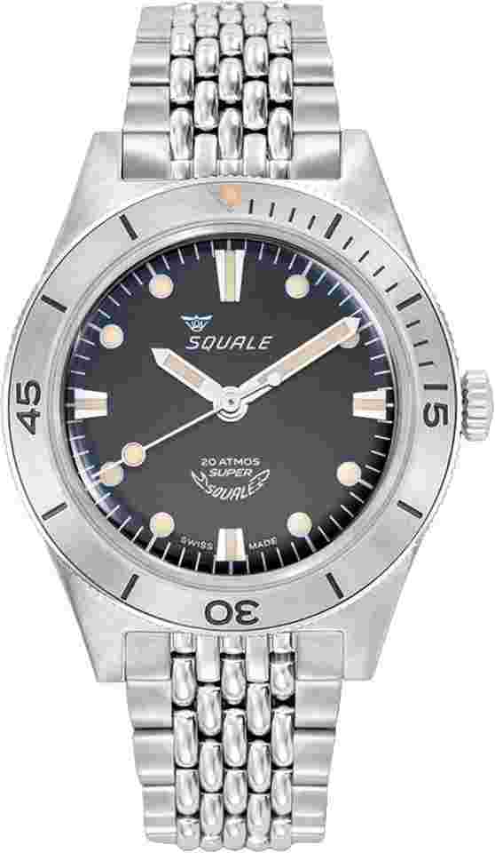 Squale Super Sunray Black on Bracelet