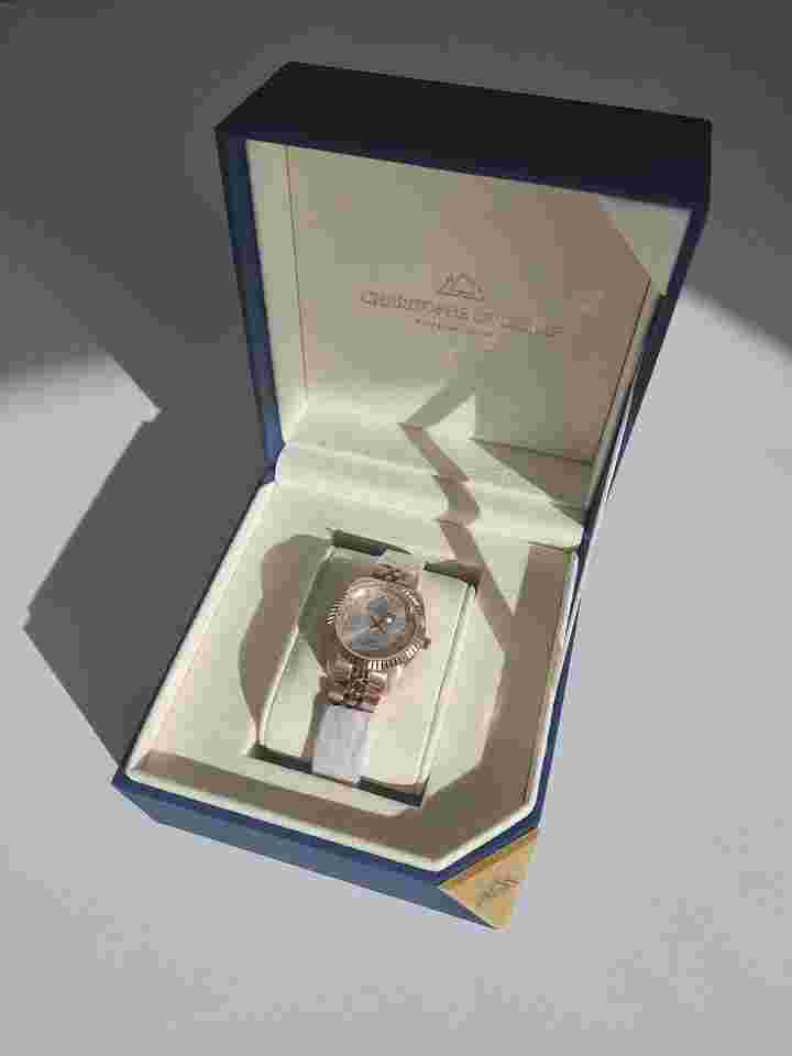 Christophe Duchamp Élysées Silver sunray dial IPG rose gold strap & case.