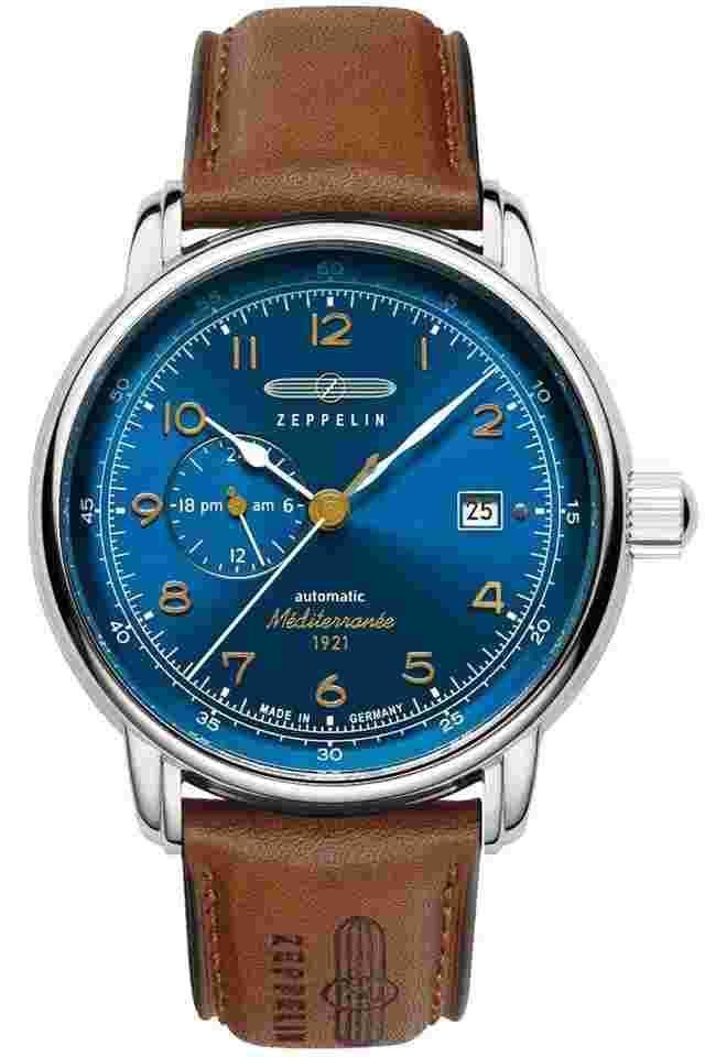 Zeppelin 9668-3 Herrenuhr Automatik 100 Jahre Méditerranée Braun/Blau