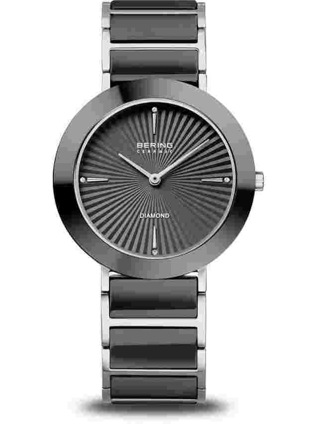 Bering 11435-702 Damenuhr Diamant Keramik 35mm 3ATM 