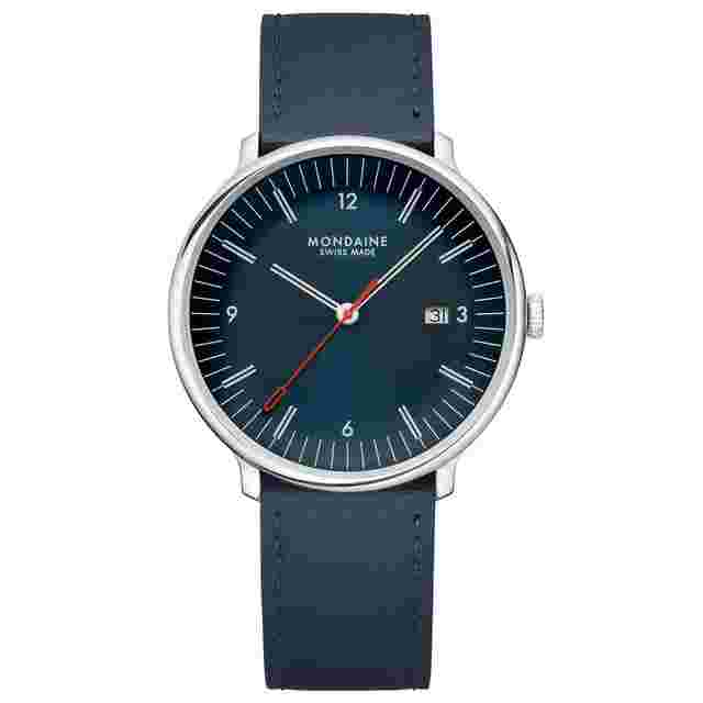 Mondaine MLE.41240.LQV.SET Herrenuhr Doppio Blau Set mit 2 Bändern