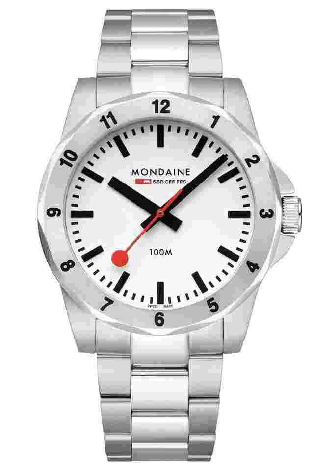 Mondaine MSN.4211B.SK Herrenuhr Numeri Quarz Edelstahl 42 mm