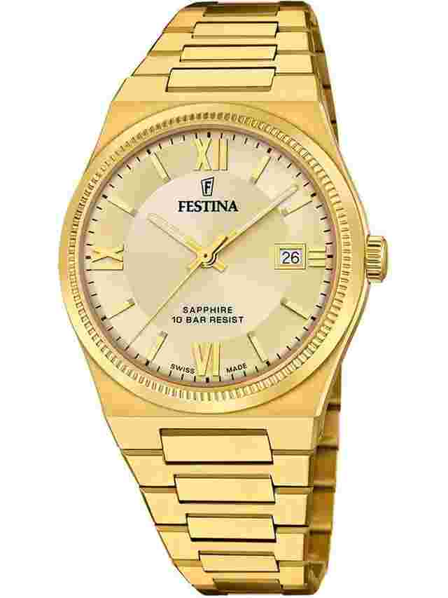 Festina F20038/2 Herrenuhr Swiss Made Rivé 40mm 10ATM