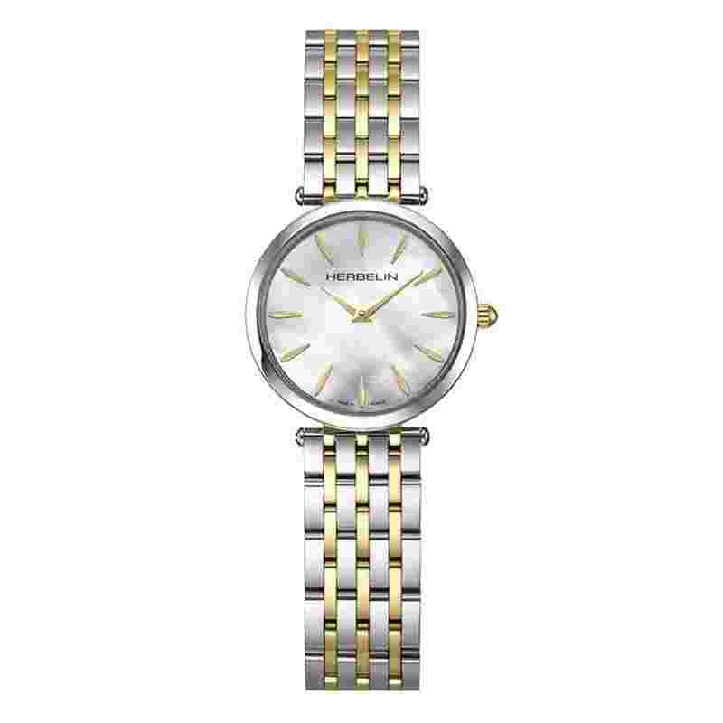 Herbelin Montre Epsilon Quartz Nacre & Acier PVD Or 17116BT19