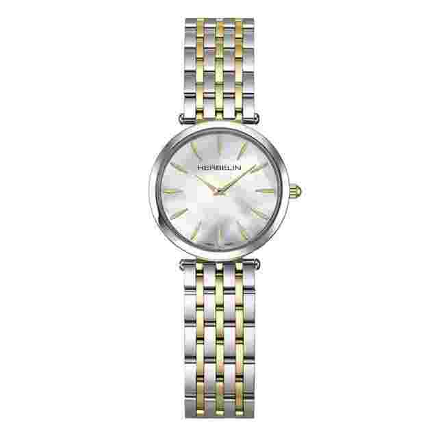 Herbelin Montre Epsilon Quartz Nacre & Acier PVD Or 17116BT19 