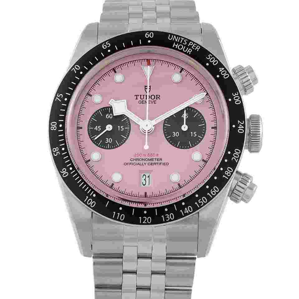 Tudor Black Bay Chrono Pink Dial Steel Watch 79360N-0019