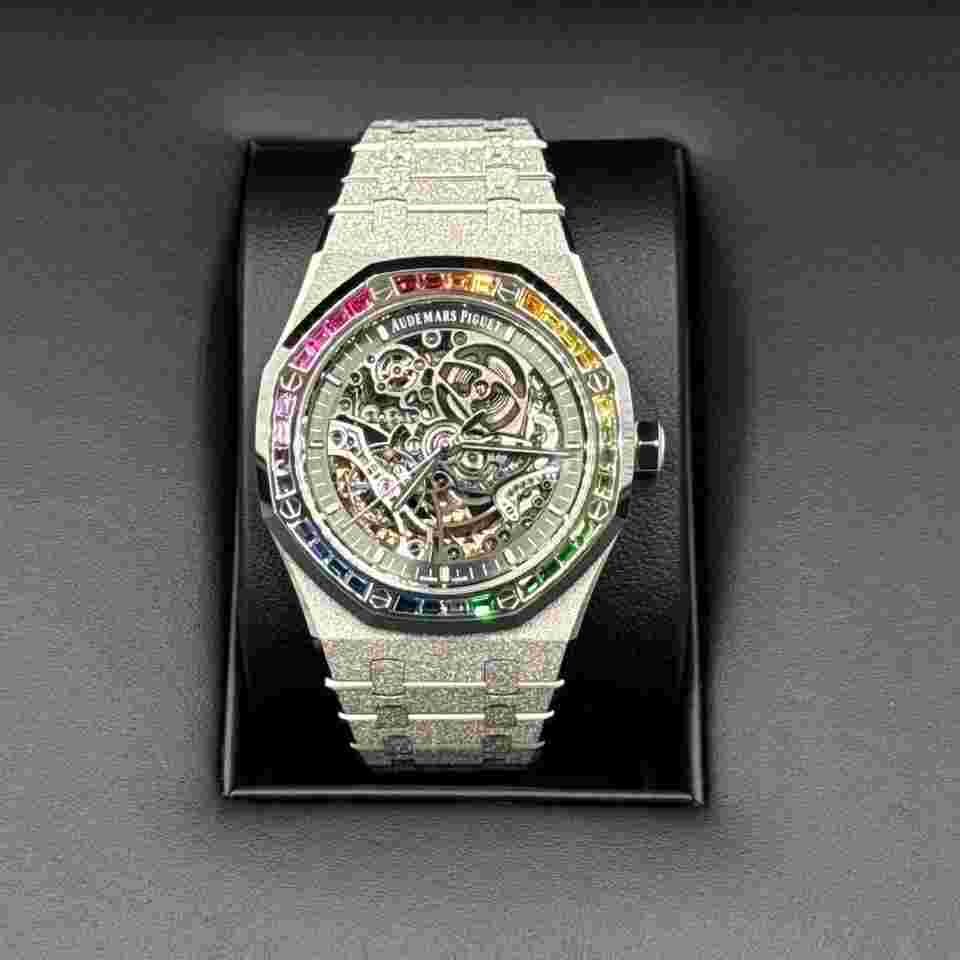 Audemars Piguet Royal Oak Double Balance Wheel Openworked Frosted White Gold Double Balance Wheel 41mm
