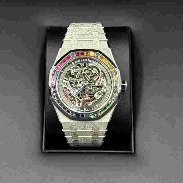 Audemars Piguet Royal Oak Double Balance Wheel Openworked Frosted White Gold Double Balance Wheel 41mm
