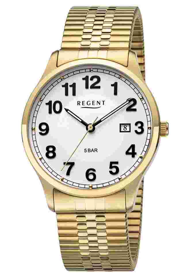 Regent F-1574 Herrenuhr mit Zugband Goldfarben 