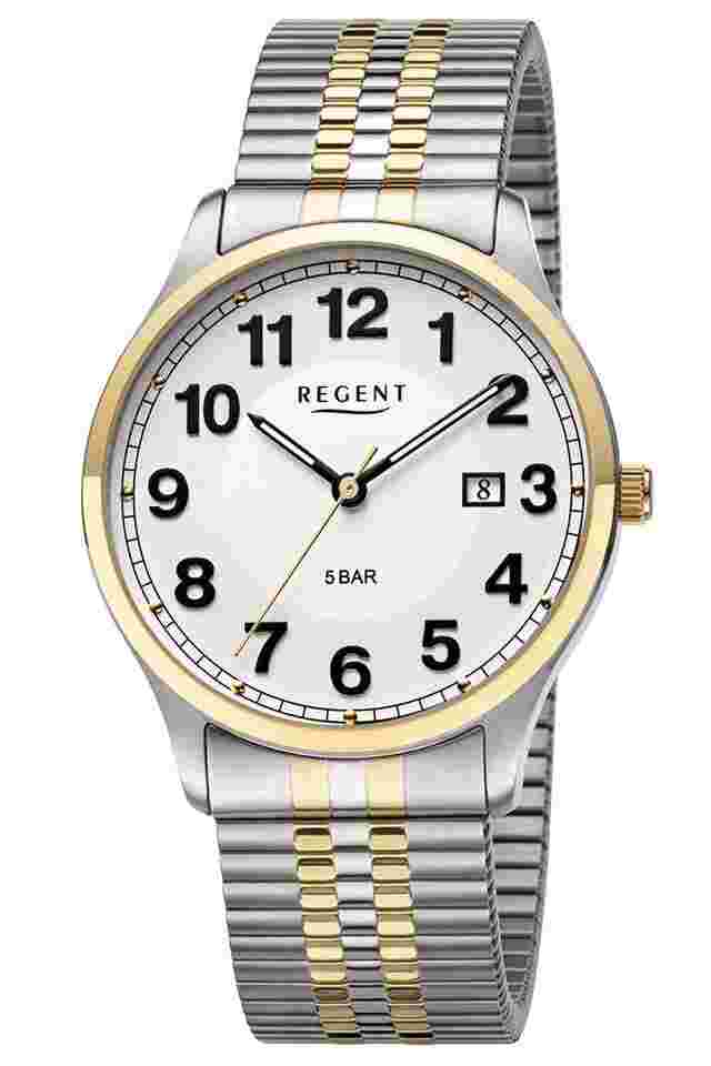 Regent F-1575 Herrenuhr mit Zugband Zweifarbig 