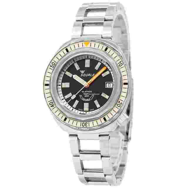 Squale Men's 2001BEBK.AC 2001 Sand 60ATM 40mm Automatic