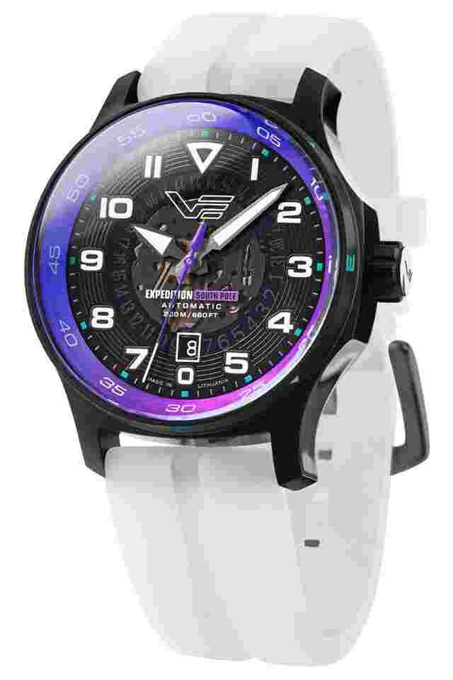 Vostok Europe NH35-592C760-WHT Herrenuhr Expedition South Pole Automatik Weiß/Lila