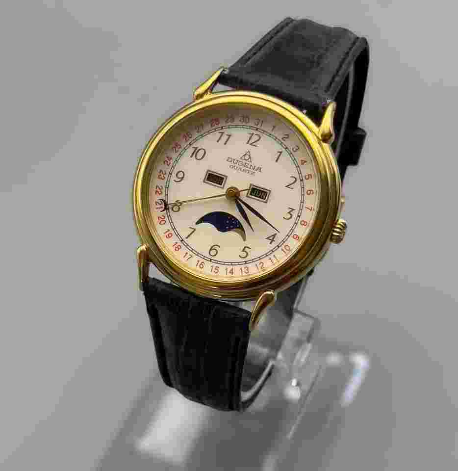 Dugena Moonphase Vintage Fullset; box and papers