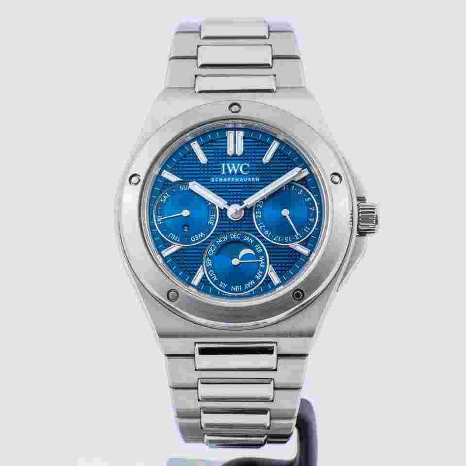 IWC Ingenieur Perpetual Calendar 41 Blue Dial Stainless Steel 41.6mm (IW344903) - FULL SET Box & Papers April 2025