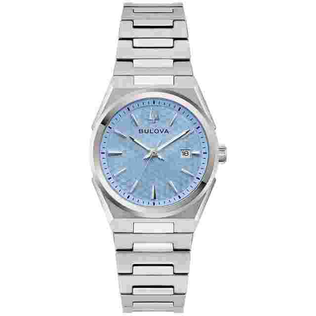 Bulova Classic 96M177 Damenuhr Quarz Classic Stahl/Hellblau