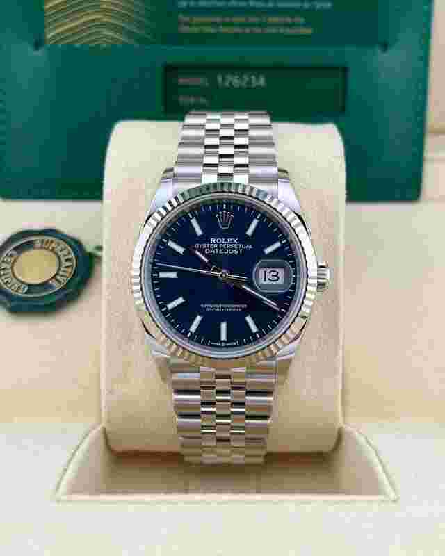 Rolex Datejust 36 In Stock 2025 Datejust 36 "Blue Stick Dial" 126234 Jubliee Bracelet