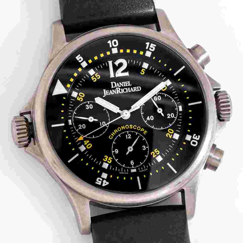 JeanRichard 2000's Daniel Chronoscope Ref. 25020 Automatic Titanium Watch ( 15787)