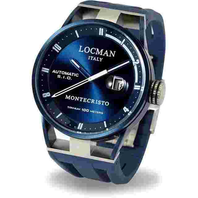 Locman Montecristo Mens 0511BLBLFWH0SIB Stainless Steel. Titan Automatico Watch
