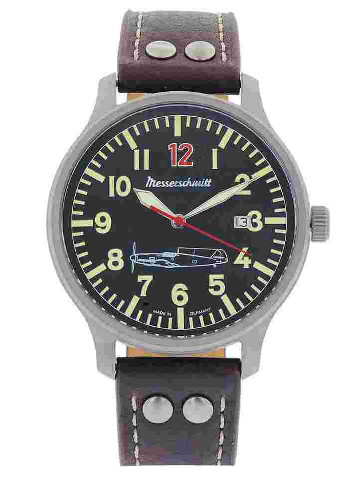 Messerschmitt 109-42R12L Herren-Quarzuhr Flieger ME109 Rote 12