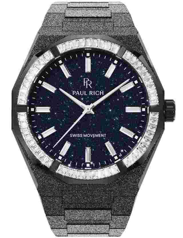 Paul Rich PR-46704 Herrenuhr Moissanite Frosted Star Dust II Black 43mm 5ATM 
