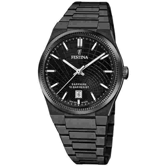 Festina F20080/1 Herrenuhr Schwarz mit Saphirglas