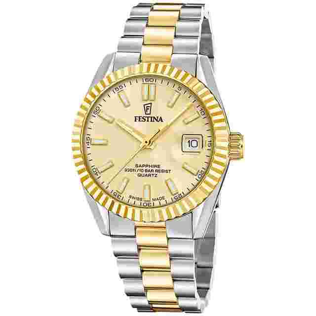 Festina F20085/A Herrenuhr Zweifarbig mit Saphirglas