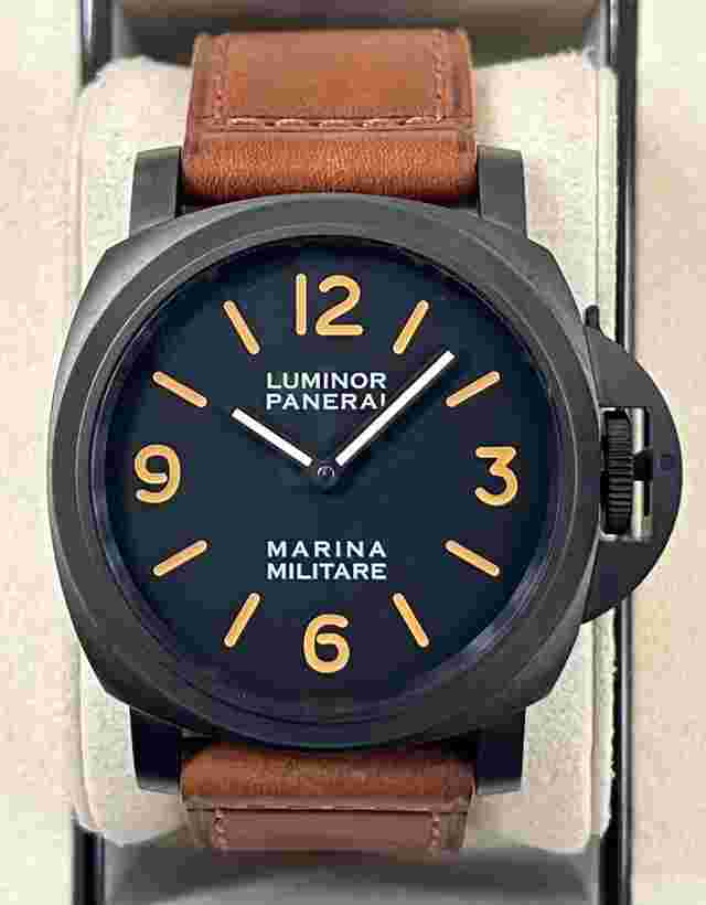 Panerai Luminor Marina Militare 44mm DLC Black Pam5218 Unworn Full Set