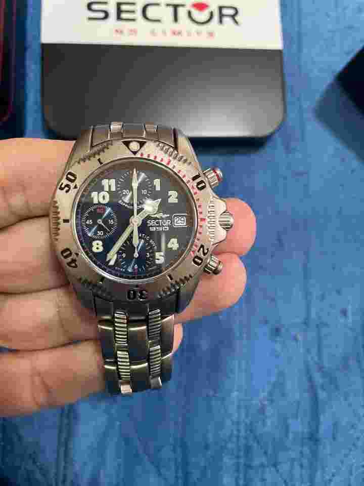 Sector 950 Orologio con scatola e contro scatola nn coeva