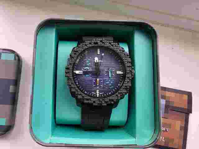 Fossil Minecraft x Fossil Limited-Edition Deepslate Chronograph Watch Limited Edition 1/2220 Like New Worn Once